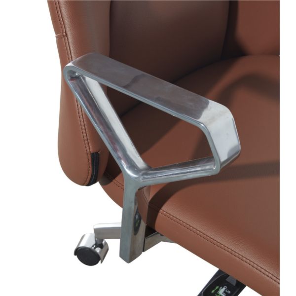 Sterling Leath Modern Executive Chairs NS Staff Swivel Aluminum
