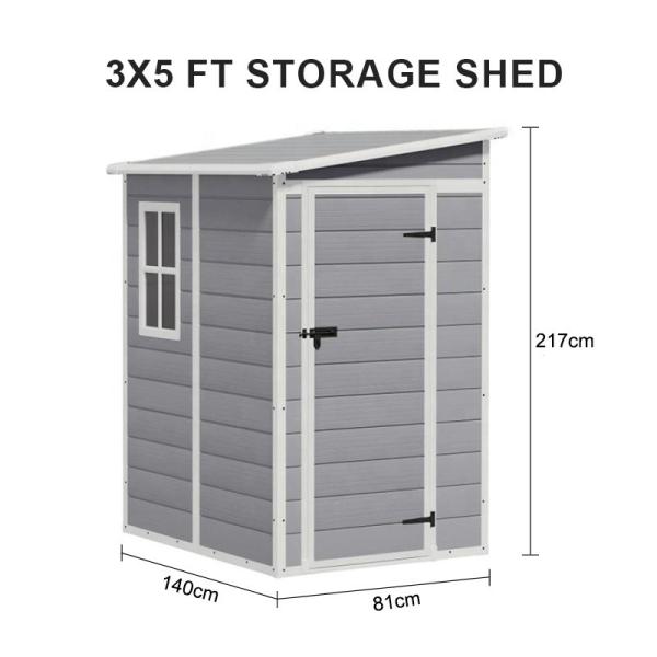 Durable Construction Garden Shed Lean-to Design Waterproof Outdoor Garden Sheds