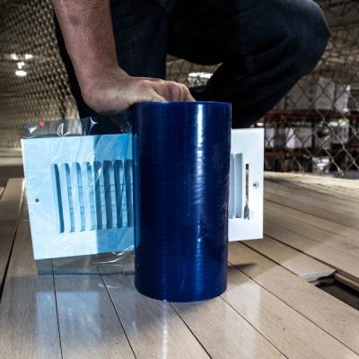 Temporary Surface Shield Film Blue Tint Color Duct Protection Film PE HVAC Duct Cover Film