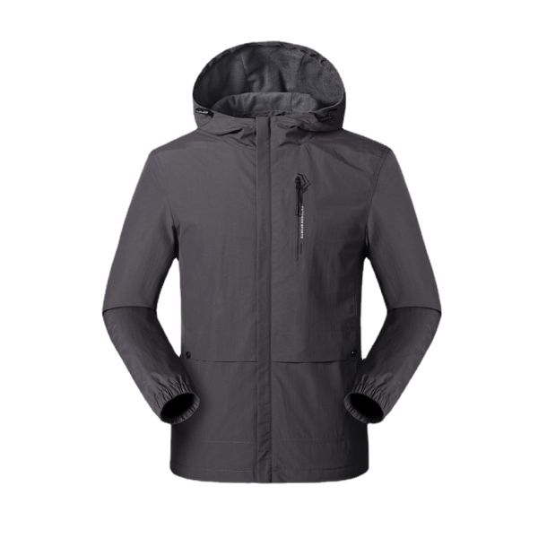 Thick Custom Safari Zip Up Jacket Dyed Windbreaker Jacket Woven Tactical Mens Jacket Coat