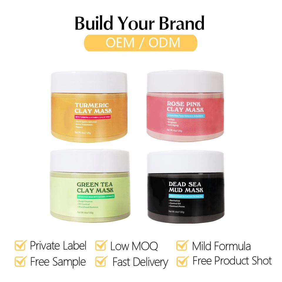 OEM ODM Skin Care Products Clay Clay facial mask Facial Musk facial mask Purifying Detoxification Cleaning Green Tea facial mask