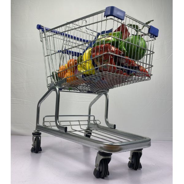 Немецкая вагонетка металла супермаркета сети розничных магазинов удобства стиля 100L с изготовителем 3 колес лифта лезвий