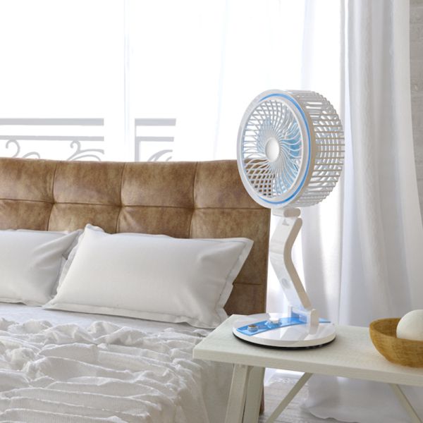 Protable Mini Small Popular Rechargeable Hand Fan With LED Light and Adjustable Speed