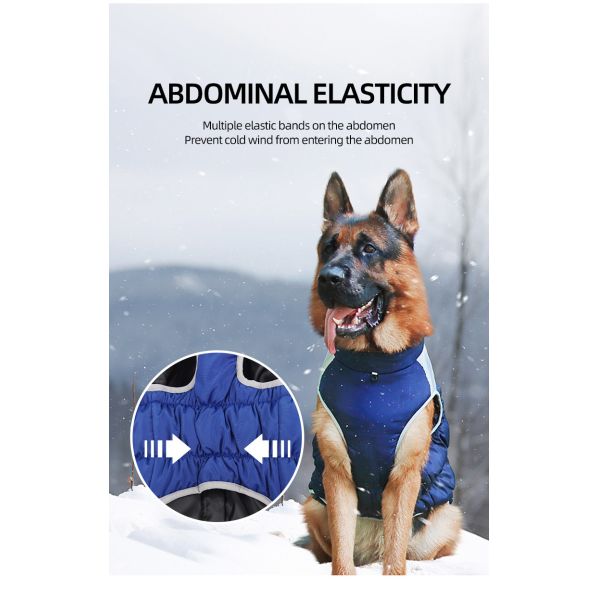 Winter Luxury Pet Coat Thickened Warm Dog Clothes Comfortable Reflective For Pets