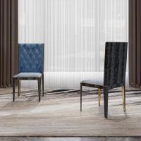 O jantar moderno luxuoso do estilo do botão preside a cadeira de jantar de couro adornada europeia de 0.53m