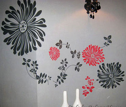 Designer Wall Flower Stickers G138, Design Wall Sticker /Decal Wall Stickers /Floral Wall Stickers