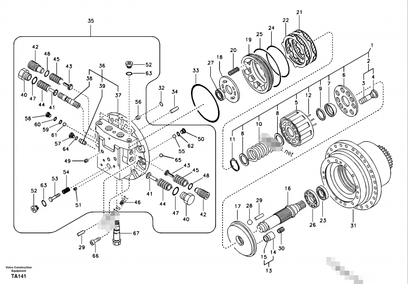 Цилиндровый блок цилиндрового блока ГМ35 ОЭМ 8230-21631 для экскаватора ЭК210Б