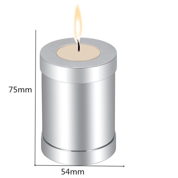 75*54mm Cylinder Cremation Jewelry Urn Stainless Steel Ashes Locket for Small Animals