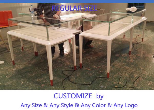 Simple Inexpensive Jewellery Shop Display Counters With Wooden + Glass + Lights