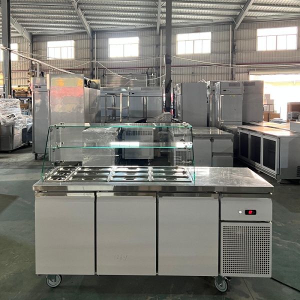 Open Top Salad Preparation Fridge Undercounter Storage Commercial for Kitchen