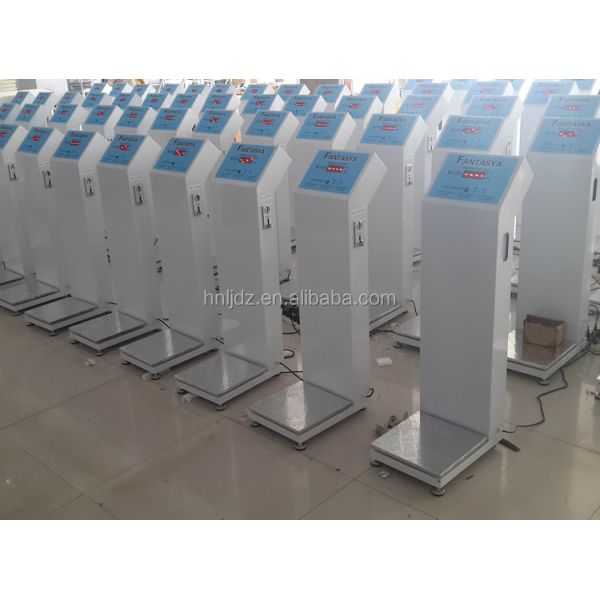 Coin Vending Weighing Scales Division 0.1kg LED Display Type Digital Body Weight Machine