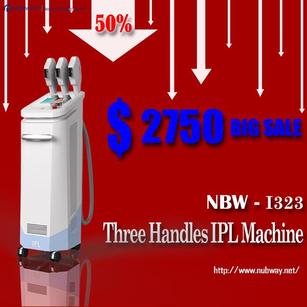 NEW! NEW! NEW! 50% discounts off 3 handles multifunctional IPL acne removal equipment