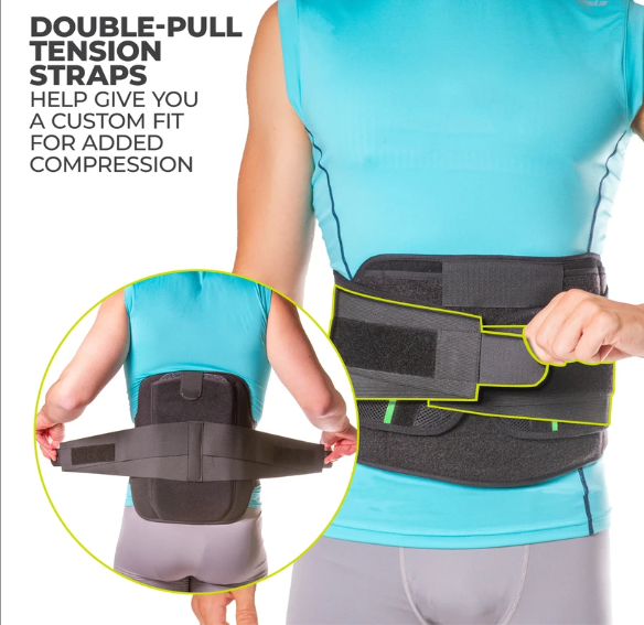 XXXL Double Strap LSO Back Brace With Therapy Gel Pack