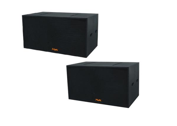 Powered Stage Sound Equipment Dual 18 inch Subwoofer Speakers1600W RMS Black