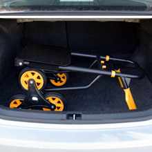 Folding Steel Trolley Platform Handtruck Brake Heavy Industrial Flatbed Truck Logistics Warehouse Handling