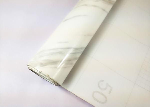 White Marble Removable Wallpaper Self Adhesive Easy To Clean For Living Room