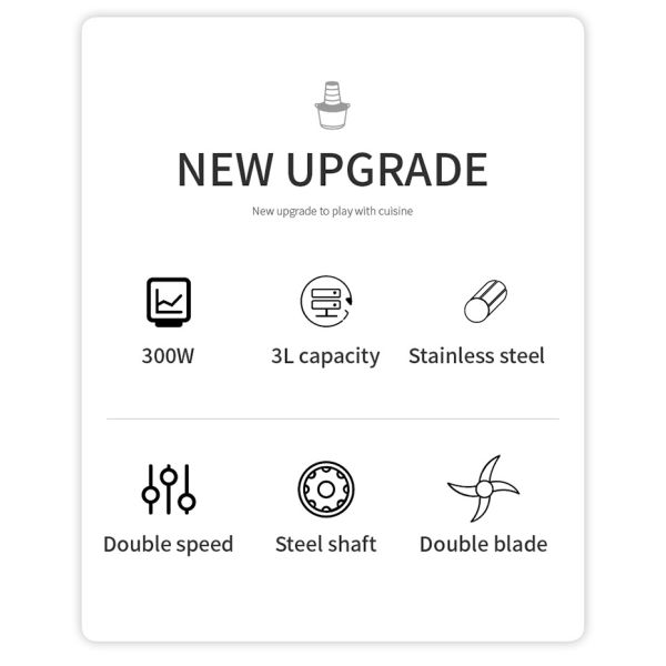 3L Choppers Meat Grinders Juicers 2L 250W 300W home electric meat grinder