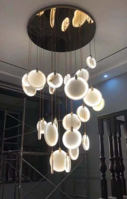 Испанское современное искусство дизайн лестница отель вилла декорация гипсовый потолок свет освещение