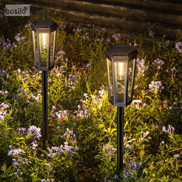 Solar Powered Outdoor Garden Lights in Black Waterproof and Sustainable Lighting Option