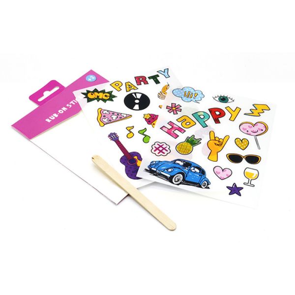 Наклейки для логотипов на заказ Сухой трансфер Временные наклейки для татуировок на заказ 4 * 5,8 см Размер для одежды