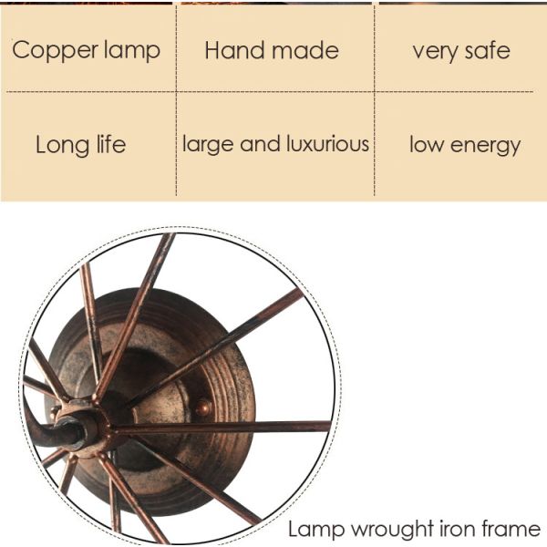 Retro industrial restaurant bar wall Cafe corridor lamp wheel wall lamp (WH-VR-38)