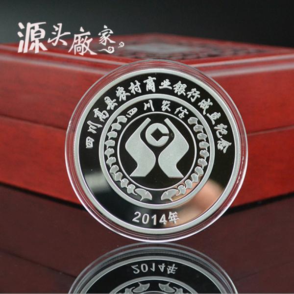 Custom high-grade glossy commemorative coin, personalized metal badge custom, Zinc alloy silver coins,with medallion box