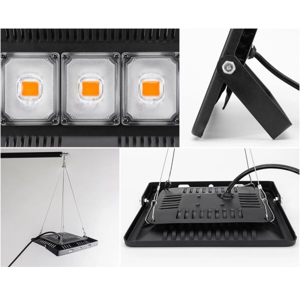 Outdoor IP65 Waterproof Led Plants Grow Cob Lights , 410nm Led Growth Floodlight