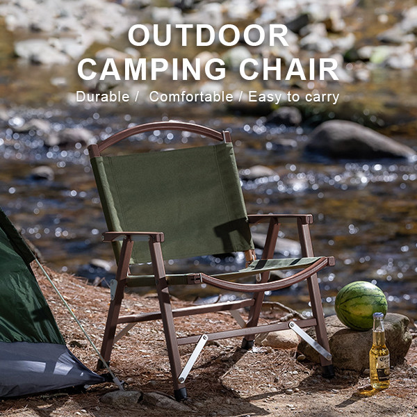 Экологически чистый деревянный легкий кресло для кемпинга сгибающее красное для пикника на открытом воздухе