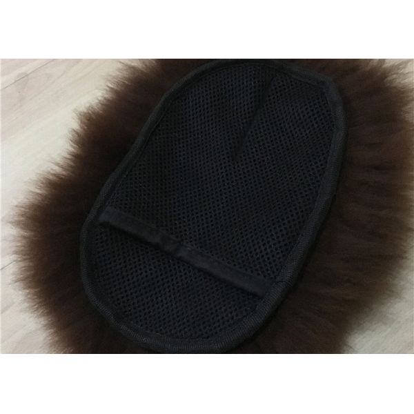 Mitón del túnel de lavado de la zalea de la lana merina ultra suavemente con diseño no- del rasguño