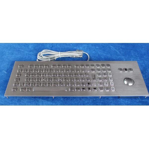 Подгонянная промышленная клавиатура с клавиатурой нержавеющей стали Trackball механически водоустойчивой