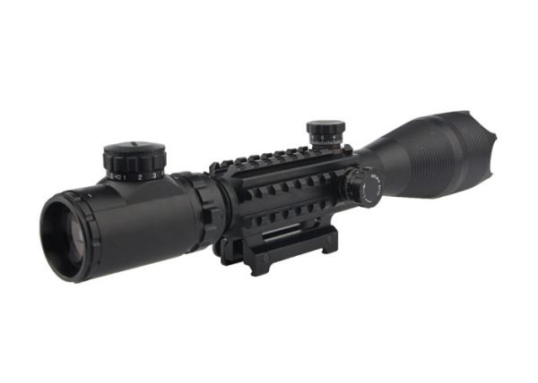 Outdoor Illuminated Long Range Hunting Scopes 50mm Objective Diameter R14 Reticle Type