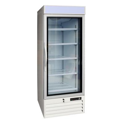 Refrigerador dianteiro de vidro da bebida do supermercado do refrigerador da única porta vertical