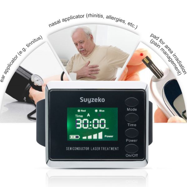 Low Level Laser Therapy Physical Equipment Wrist Watch For Diabetics