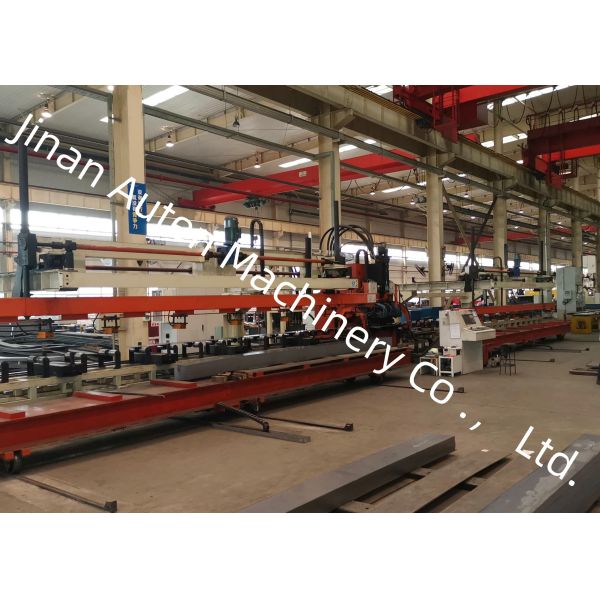 Automobile Light Truck Beam Hydraulic Motor CNC Punching Machine Line For Metal Sheet Processing