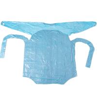 Vestido plástico médico descartável com laço do polegar, vestido do CPE do adulto para a clínica