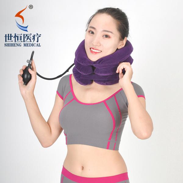 Red/purple/blue/grey color neck traction device breathable cervical collar soft