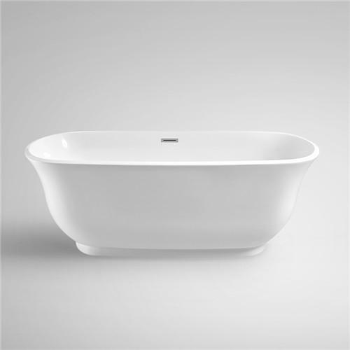 Bowl Shaped Acrylic Massage Bathtub White Glossy Acid / Alkali / Pollution Resistant