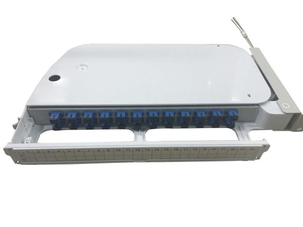 Rotary SC Simplex 1u 24 Port Outdoor Fiber Patch Panel Rack Mount