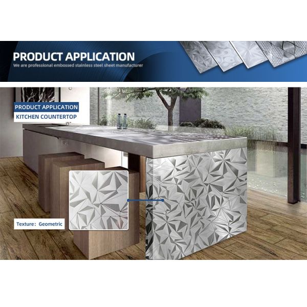 Colored Stainless Steel Decorative Sheets 304 316 Embossed Plate 4x8 4x10