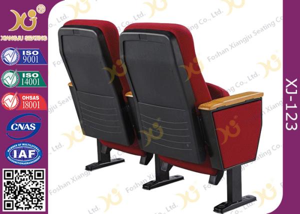 Audience Solid Rubber Wood Armrest Conference Room Seating Sound Absorption Big Leg