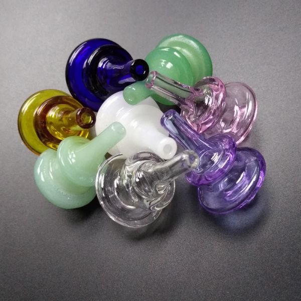 Hat Style 2.0 Ufo Quartz Carb Caps With Hold For Banger Enail Mix Colors
