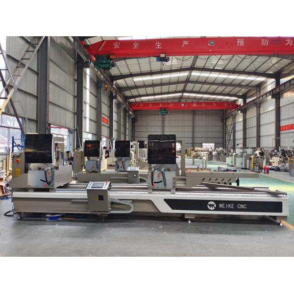 Моторизованная двойная головка митра пила DELTA CNC управляемое алюминиевое UPVC режущее оборудование с 550 лезвием пилы