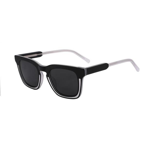 Outdoor Polarized Aviator Sunglasses Acetate Square Customizable Logo