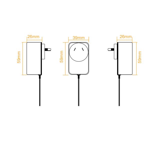 20W SAA Certified Wall Power Adapter with Multiple Protections and Universal Compatibility