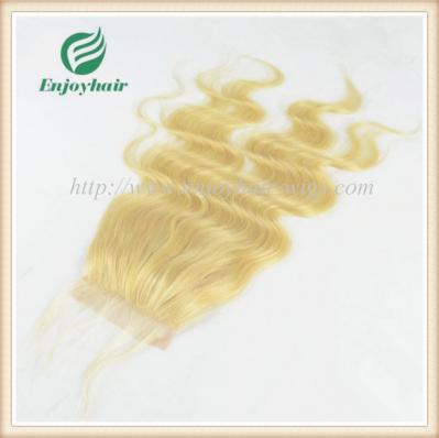 Lace top closure 4''x4'' ,malaysian virgin hair 613# color curly 10''-24''length hairpiece