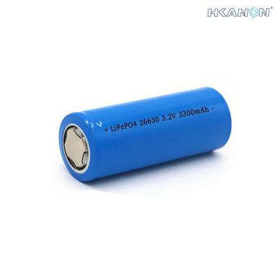 Bateria cilíndrica recarregável do íon ifr26650 3300mah do lítio da pilha de LiFePO4 3.2V