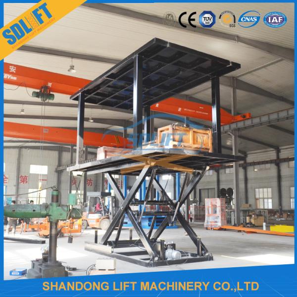 Automotive Hydraulic Scissor Lift For Basement Garage Parking 1 Or 2 Cars