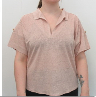 100% Linen Tops Midweight Linen Natural Fibre Custom Linen Short-Sleeved Shirt