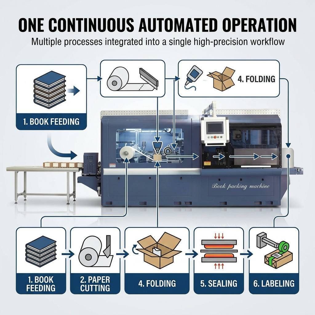 Industrial Book Stack Kraft Paper Packer with Servo Drive for Continuous Operation