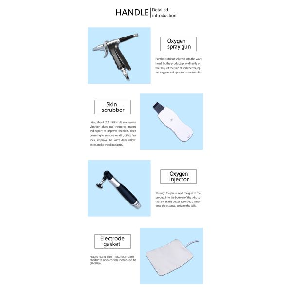 Multifuncional 10 en 1 cuidado facial piel Hidratante hidra oxígeno máscara jet peel piel cuidado facial máquina